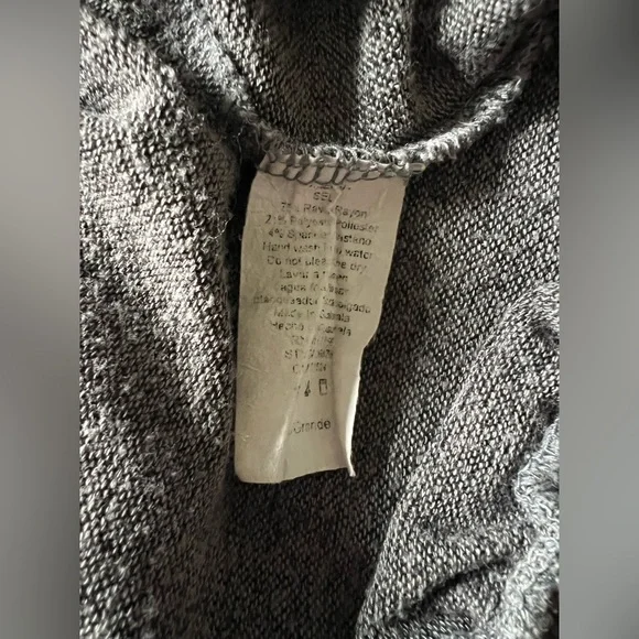 Cherish Long Sleeve V-Neck Gray Cozy Jumpsuit Size L - Picture 6 of 7